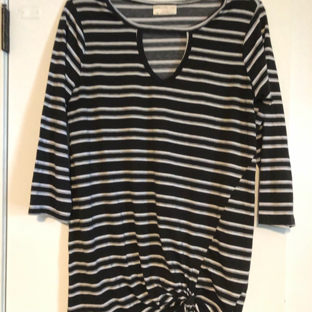 Black and white striped top